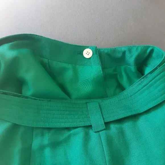 Vintage Alfred Sung Sport Green Midi Skirt - Picture 8 of 8